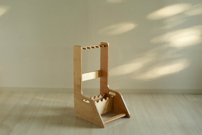 Plywood storage rack for C-Stands for photo studio